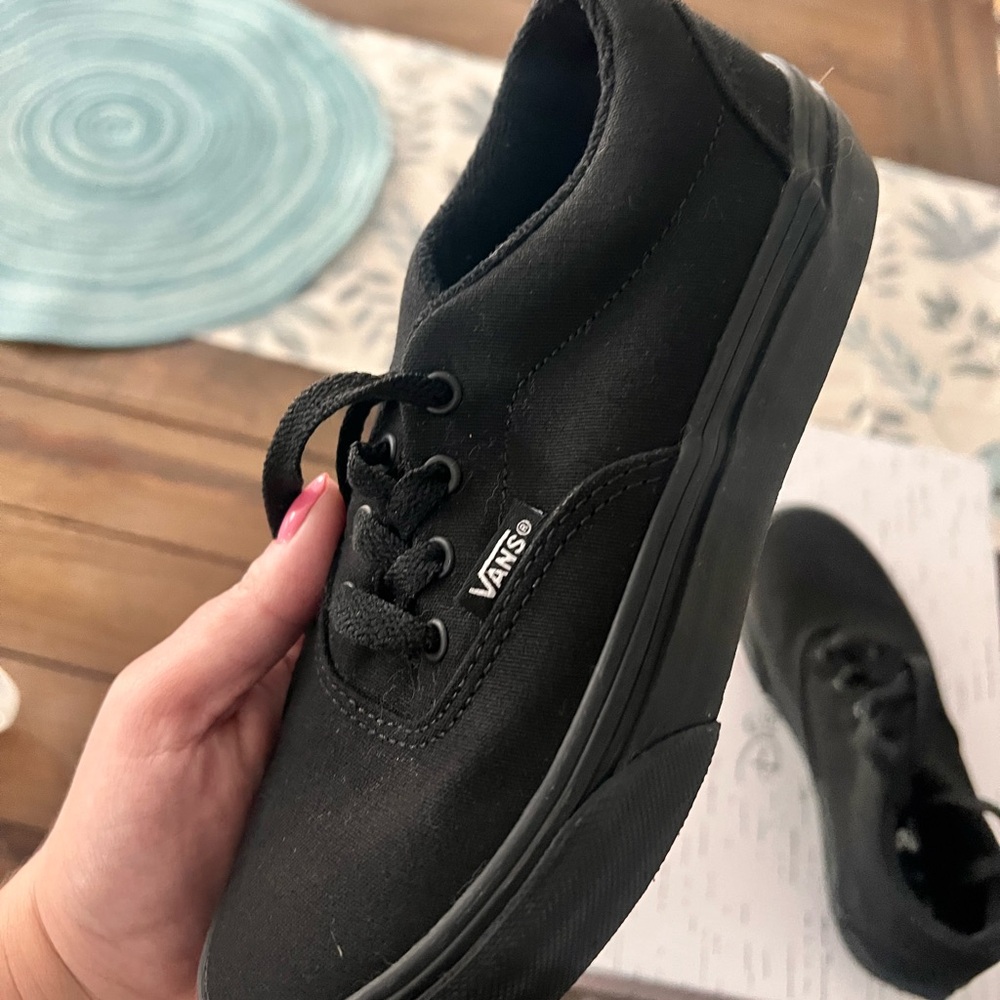 Vans All-Black Canvas Sneakers